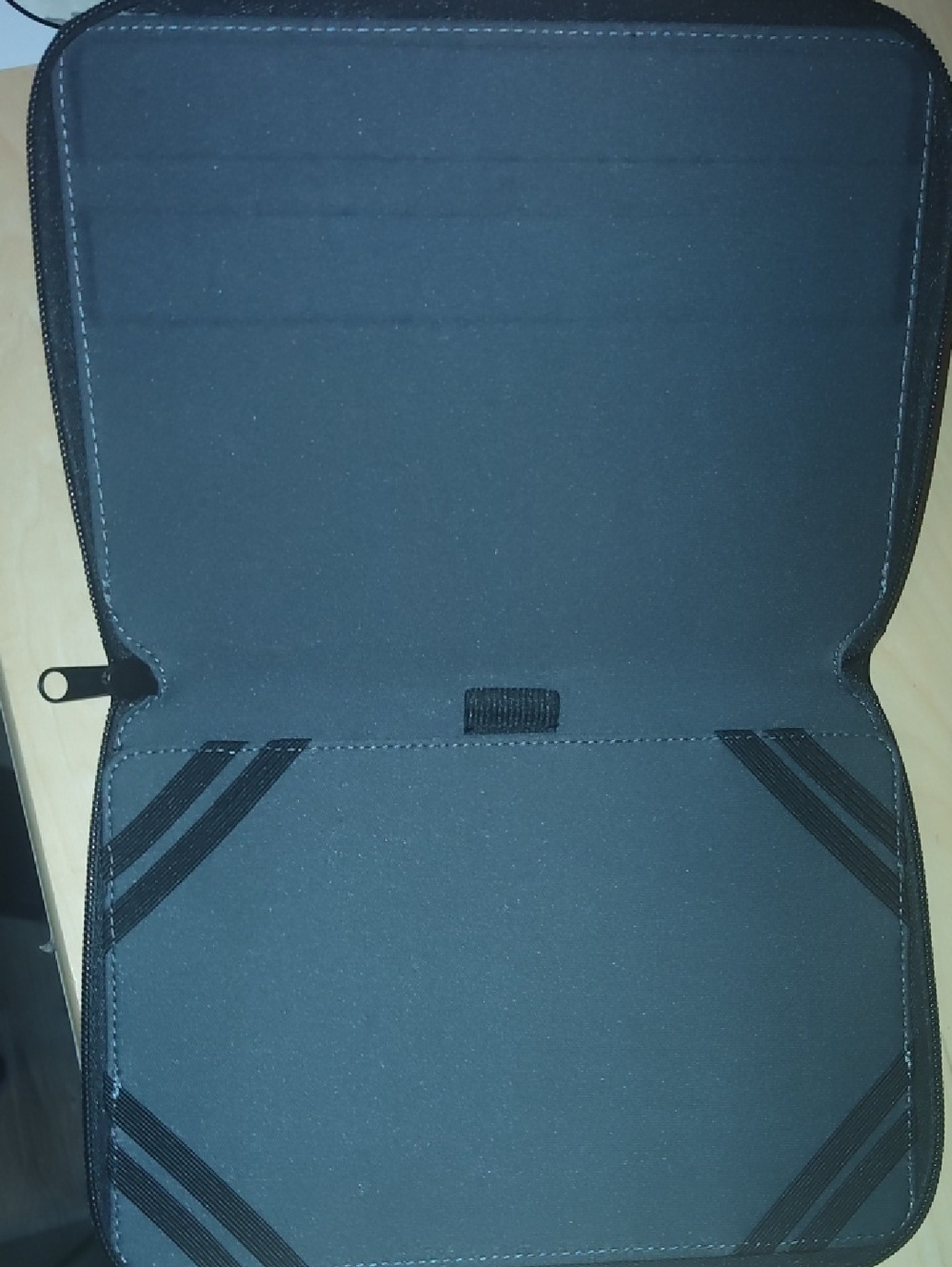 Men's Black Laptop Folio Case with Corner Straps
